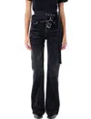 Y/project Jeans Bootcut Con Cintura Incrociata In Black
