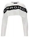 Y/project Logo Cropped T-shirt In Blackwhite