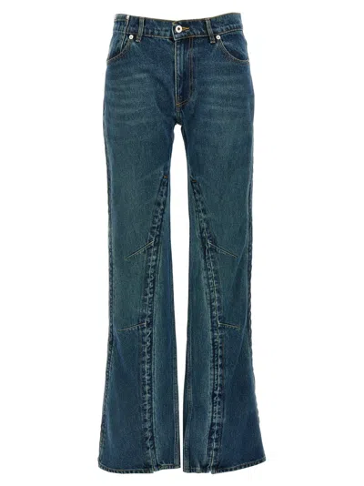 Y/PROJECT BLUE WIDE LEG JEANS