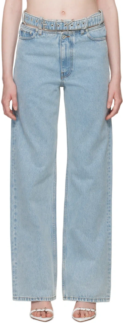 Y/PROJECT BLUE Y BELT JEANS