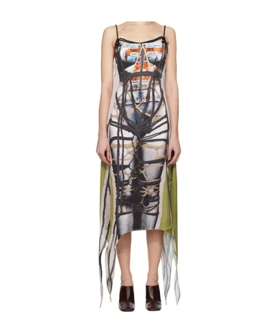 Y/PROJECT BONDAGE-PRINT MIDI DRESS