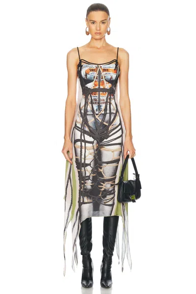 Y/PROJECT BONDAGE PRINT MIDI DRESS