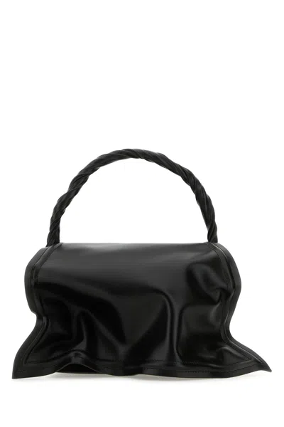 Y/PROJECT Y PROJECT BLACK LEATHER HANDBAG
