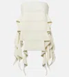 Y/project Snow White Wash Cotton Bug Denim Top In Weiss