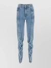 Y/PROJECT CENTRAL PLEATED DENIM TROUSERS
