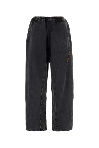 Y/PROJECT CHARCOAL WIDE LEG JEANS