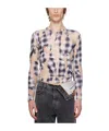 Y/project Check-pattern Long-sleeve T-shirt In Multicolor