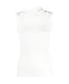 Y/project Classic Triple Collar Knit Tank Top In White