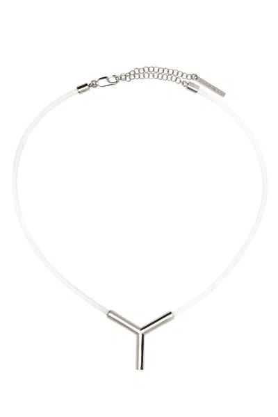 Y/project Y Project Woman Transparent Pvc Y Necklace In White