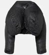 Y/project Cropped Puffer Jacket In Black