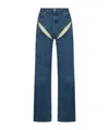 Y/project Cut-out Detail Jeans In Blue