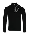 Y/project Cut-out Ribbed-knit Sweatshirt In Black