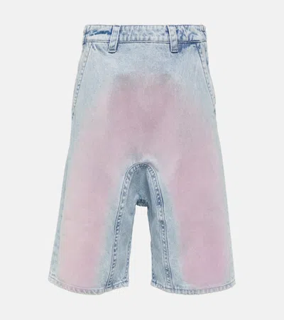 Y/project Denim Bermuda Shorts In Blue