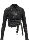 Y/project Denim Jacket With Criss-cross Belt In Black