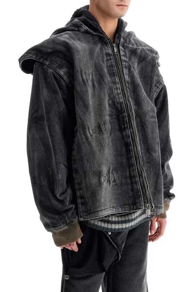 Y/PROJECT DENIM JACKET WITH VELCRO CLOSURE