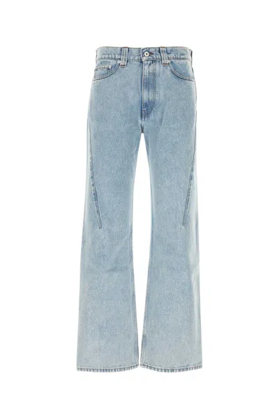 Y/project Denim Jeans In Evergreen Ice Blue