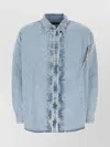 Y/PROJECT DENIM SHIRT EMBROIDERY CHEST PLEATED BACK