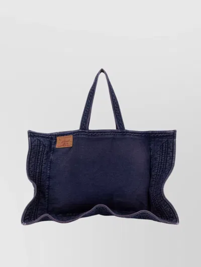 Y/project Y Project Woman Purple Denim Shopping Bag