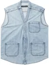 Y/PROJECT DENIM VEST WITH PATCH