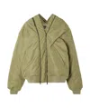 Y/project Double-zip Asymmetric Bomber Jacket In Green