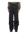 Y/project Draped Cuff Five-bag Jeans In Black