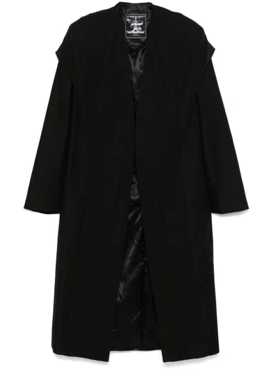 Y/PROJECT DRAPED-DETAIL COAT