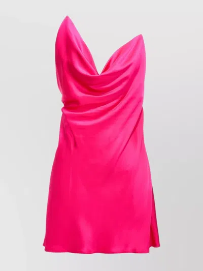 Y/PROJECT DRAPED FRONT SATIN MINI DRESS