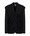 Y/project Y Project Women Black Stretch Twill Oversize Blazer In Black