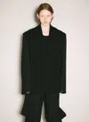 Y/project Y Project Charcoal Cupro Oversize Blazer In Black