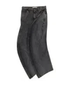 Y/project Draped Low-rise Wide-leg Jeans In Black