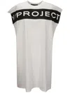 Y/project Scrunched Logo Tank Dress In White