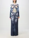 Y/project Jpg Bondage Jersey Long Dress In Blau