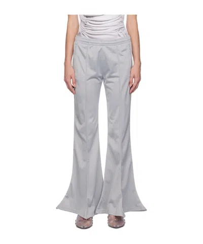 Y/project Elasticated-waist Flared Trousers In Gray