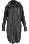 Y/project Relaxed Chain Detail Shirt Dress In Grey