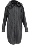 Y/project Relaxed Chain Detail Shirt Dress In Grey
