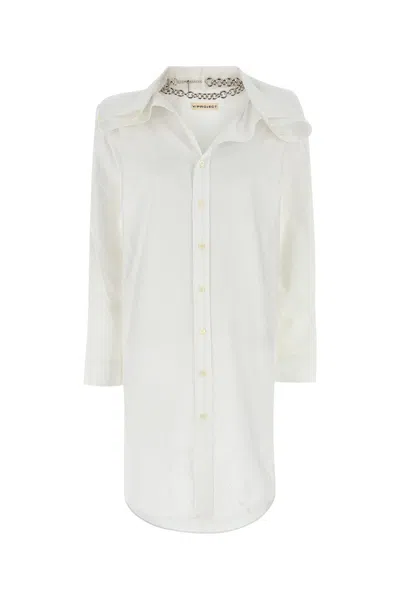 Y/project Evergreen Chain Shirt Dress-36 Nd Y Project Female In White