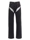 Y/project Black Evergreen Cut Out Jeans