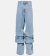Y/project Evergreen Draped Wide-leg Jeans In Evergreen Ice Blue