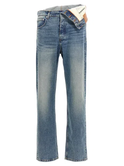 Y/project Blue Asymmetric Jeans