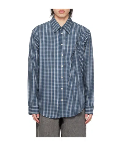 Y/project Evergreen Long-sleeved Shirts In Blue