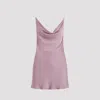 Y/project Mini Satin Slip Dress With Spaghetti Straps In Pink & Purple