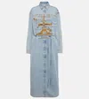 Y/project Evergreen Paris' Best Denim Shirt Dress In Blue