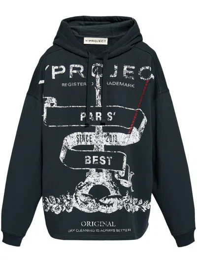 Y/project Evergreen Paris Best Pinched Sweatshirt Black In Green
