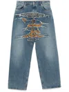 Y/project Paris' Best Patch High-rise Jeans In Blue