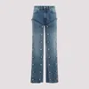 Y/PROJECT EVERGREEN VINTAGE BLUE ORGANIC COTTON SNAP OFF JEANS
