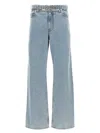 Y/PROJECT EVERGREEN Y BELT JEANS LIGHT BLUE