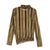 Y/project Exclusive Printed Mesh Turtleneck - Orange/multi In Multi