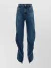 Y/PROJECT FLARED DENIM TROUSERS CONTRAST STITCHING