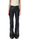 Y/PROJECT BLACK ECO LEATHER PANTS