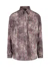 Y/project Floral Stripe Button-up Shirt In Pink
